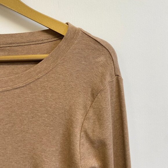 J. Crew 100% Cotton Brown Long Sleeve Top - Picture 3 of 9
